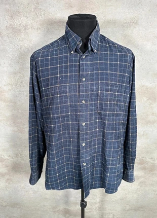 Chemise Vintage En Velours Côtelé / Corduroy Attention bleu marine carreaux taille M, brand: Vintage Dressing, condition: Very good, size: M, €11.00, €12.25 includes Buyer Protection Pro