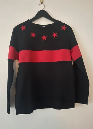 ⭐ Sweat noir Claudie Pierlot – Étoiles rouges & bande contrastante - T3, brand: Claudie Pierlot, condizioni: Ottime, taglia: M / IT 42 / EU 38, €25.00, €26.95 include la Protezione acquisti