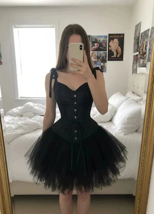 Robe Corset Tutu Noire – Élégante / Gothique Chic / Dark Ballerine / Soirée Unique, marque: Maison Dareléa, état: Très bon état, taille: M / 38 / 10, 59,99 €, 63,69 € Protection acheteurs (Pro) incluse