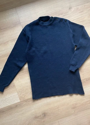 Pull bleu marine style marin, pure laine vierge, condition: Good, size: L / 40 / 12, €35.00, €37.45 includes Buyer Protection