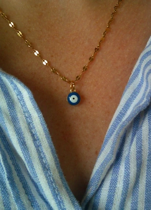 Oeil protecteur 🌟 collier acier inoxydable Nazar, brand: acier inoxydable, condition: Very good, €8.00, €9.10 includes Buyer Protection Pro