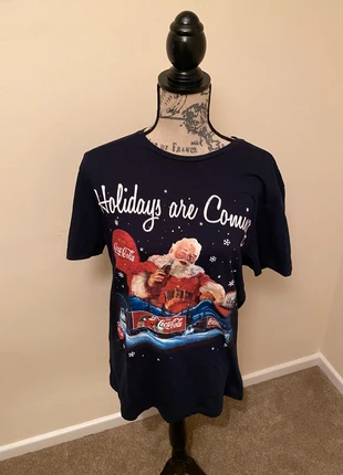 Coca Cola Christmas Santa holidays are coming navy blue T-shirt men’s medium, brand: Coca-Cola, condition: New with tags, size: M, £10.00, £11.20 includes Buyer Protection