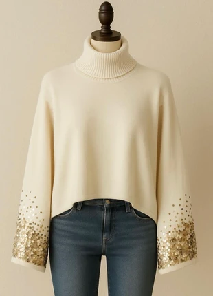 Pull doux écru, marque: Boutique Parisienne, état: Très bon état, taille: Taille unique, 25,00 €, 26,95 € Protection acheteurs incluse