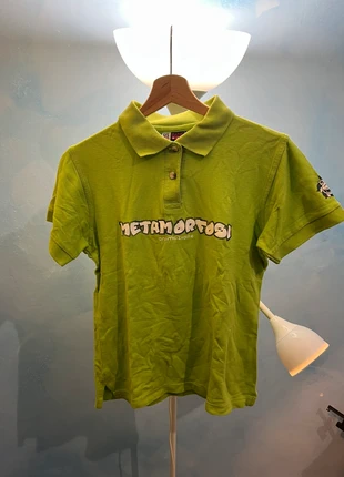 T-shirt Polo Y2K Vintage Verde Lime - US Basic, marca: US BASIC, estado: Muito bom, tamanho: XS / 34 / 6, €3.99, €4.89 inclui Proteção do Comprador