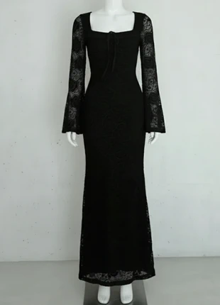 Robe Longue Noire Dentelle Manches Évasés ~ T M.38 Neuve, brand: Tendance, condition: Very good, size: M / 38 / 10, €54.99, €58.44 includes Buyer Protection