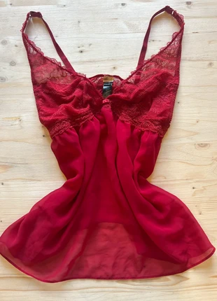 Mesh Top Christmas vibes rosso - Vintage Y2K Coquette, marca: Vintage Dressing, estado: Muito bom, tamanho: L / 40 / 12, €15.00, €16.45 inclui Proteção do Comprador