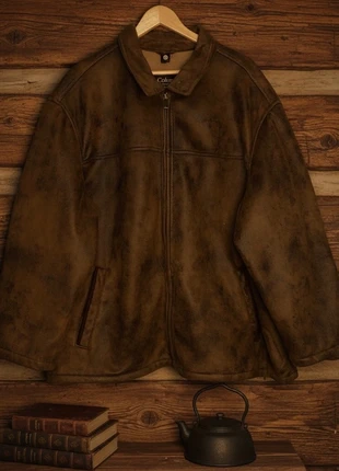 Vintage Columbia XXL Brown Faux Suede Fleece Lined Bomber Jacket Coat, brand: Columbia, condition: Very good, size: XXL, £44.99, £47.94 includes Buyer Protection
