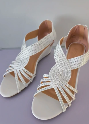 Womens Sandals Mid Wedge Heel Glitter Shoes. U71, brand: PIZZ ANNU, condition: New with tags, size: 6, £11.00, £12.25 includes Buyer Protection Pro