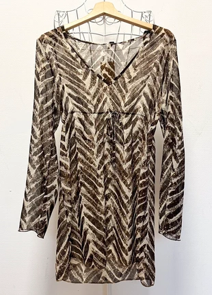 Robe de plage motif marron Be Créative, marque: Be Creative, état: Bon état, taille: XS / 34 / 6, 5,00 €, 5,95 € Protection acheteurs (Pro) incluse