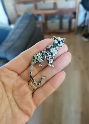 Panthère strass broche, marque: Strass, état: Très bon état, 3,80 €, 4,69 € Protection acheteurs incluse