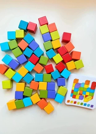 cubes de comptage en bois arc-en-ciel pédagogie montessori wooden toys toddler construction, marca: Montessori, estado: Novo sem etiquetas, tamanho: 6 anos / 116 cm, €22.90, €24.75 inclui Proteção do Comprador Pro