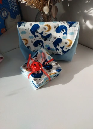 Trousse de toilette avec lingettes lavables, merk: Fait Main, staat: Nieuw met prijskaartje, € 25,00, € 26,95 inclusief Kopersbescherming