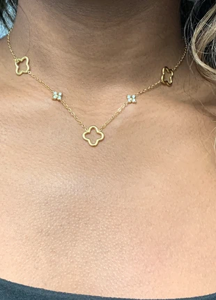 Collier doré trèfle acier inoxydable, marque: Tendance, état: Très bon état, 13,90 €, 15,30 € Protection acheteurs (Pro) incluse