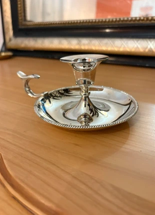 Bougeoir en métal argenté – style classique et élégant, marque: Vintage Love, état: Très bon état, 12,00 €, 13,30 € Protection acheteurs incluse