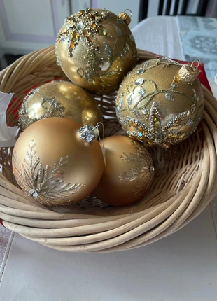 Lot de 5 boules de Noël, merk: Strass, staat: Nieuw zonder prijskaartje, € 12,00, € 13,30 inclusief Kopersbescherming