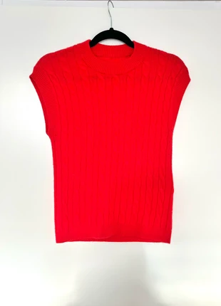 C&A luxe gebreide spencer • top • rood • maat m stetch • wol & cashmere, merk: C&A, staat: Heel goed, maat: M / 38 / 10, € 10,00, € 11,20 inclusief Kopersbescherming