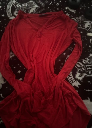 Vintage bold red Henley top, brand: redoute création, condition: Very good, size: S / 8, £10.50, £11.73 includes Buyer Protection