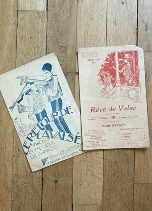 Lot de 2 partitions anciennes – Rêve & Retour de Valse (années 30), marque: Vintage, état: Bon état, 6,00 €, 7,00 € Protection acheteurs incluse