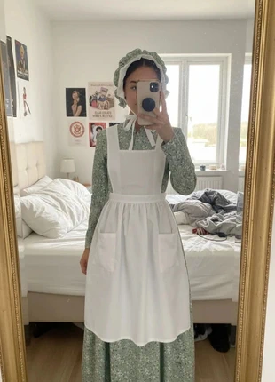 Robe Prairie Verte Fleurie + Tablier Blanc – Cottagecore / Vintage Romantique / Automne Printemps, marca: Maison Dareléa, estado: Muy bueno, tamaño: M / 38 / 10, 60,90 €, 64,65 € Protección al comprador Pro incluida