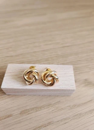 Boucles d’oreilles dorées à torsion acier inoxydable, brand: Le Marché, condition: New without tags, €6.00, €7.00 includes Buyer Protection Pro