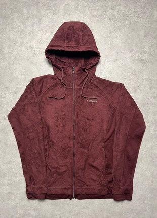Veste polaire à capuche Columbia rouge bordeaux zippée-Taille L, brand: Columbia, condition: Very good, size: L / 40 / 12, €20.00, €21.70 includes Buyer Protection