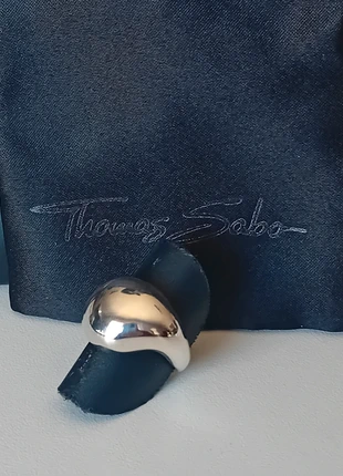 Bague Thomas Sabo argent 925 goutte organique T56, marke: Thomas Sabo, zustand: Neu, mit Etikett, größe: 55.6 mm / 17.7 mm Ø, 95,00 €, 100,45 € beinhaltet Vinted-Käuferschutz Pro