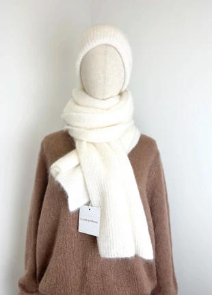 Écharpe mohair blanche, état: Neuf avec étiquette, 55,00 €, 58,45 € Protection acheteurs (Pro) incluse