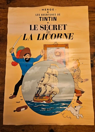 Affiche Tintin le secret de la licorme, marque: TinTin, état: Bon état, 2,00 €, 2,80 € Protection acheteurs incluse