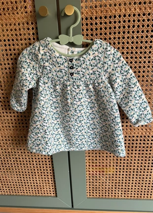 Robe molletonnée à fleurs Obaïbi 12 mois, brand: Obaïbi, condition: Very good, size: 9-12 months / 74 cm, €2.00, €2.80 includes Buyer Protection