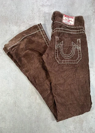 Pantalon En Velours Côtelé / Corduroy true religion brun surpiqures blanches poches taille 25, marque: True Religion, état: Très bon état, taille: M / 38 / 10, 36,00 €, 38,50 € Protection acheteurs (Pro) incluse