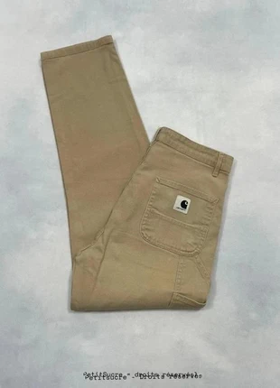 Jean Carhartt wip Beige W’ Pierce Pant 100% coton Jean Droit Knee pant Boyfriend - S w26 /2801V, merk: Carhartt, staat: Heel goed, maat: S / 36 / 8, € 49,00, € 52,15 inclusief Kopersbescherming Pro