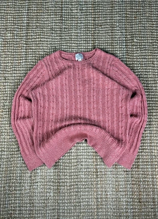 Pull Col Rond Rose Torsadé Vintage Funky Knitwear, Cable Knit Sweater Taille XL, brand: Vintage Dressing, condition: Very good, size: XL / 42 / 14, €20.00, €21.70 includes Buyer Protection Pro