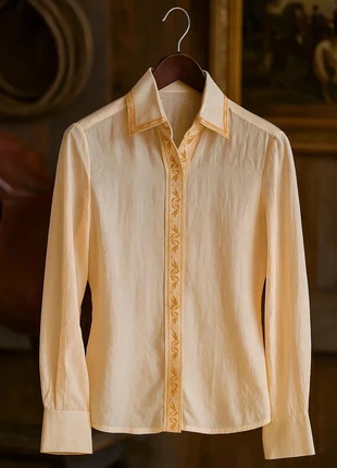 Chemisier beige - western - taille 38 - madame de saint Gil paris - made in france, marca: Vintage Dressing, estado: Muito bom, tamanho: M / 38 / 10, €26.00, €28.00 inclui Proteção do Comprador