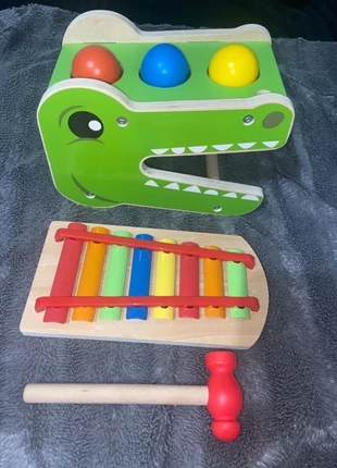 Kit d'Éveil Musical et Motricité 2-en-1 : Marteau Tapes & Xylophone Bois 🎶, condition: Very good, size: One size, €8.00, €9.10 includes Buyer Protection