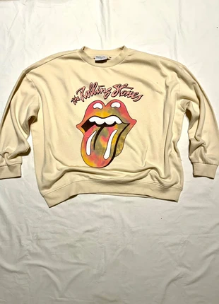 Felpa beige The Rolling Stones vintage style | Logo iconico lingua e labbra | Unisex casual, brand: The Rolling Stones, condizioni: Nuovo senza cartellino, taglia: S / IT 40 / EU 36, €18.00, €19.60 include la Protezione acquisti