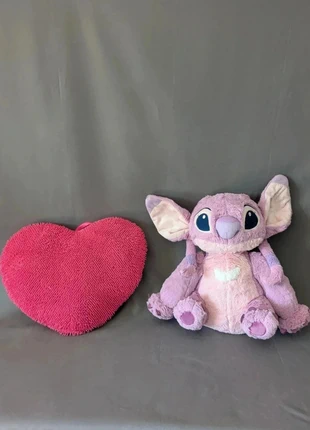 Peluche Disney Angel grand format + coussin cœur rose – Duo déco et câlin, marca: Disney, estado: Muito bom, tamanho: 3 anos / 98 cm, €16.00, €17.50 inclui Proteção do Comprador