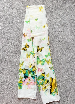 White Butterfly Print Scarf, condition: New without tags, £7.00, £8.05 includes Buyer Protection