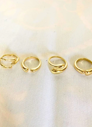 Ensemble de bagues dorées, marque: Inconnu, état: Neuf avec étiquette, taille: 18,5 mm, 2,50 €, 3,33 € Protection acheteurs (Pro) incluse