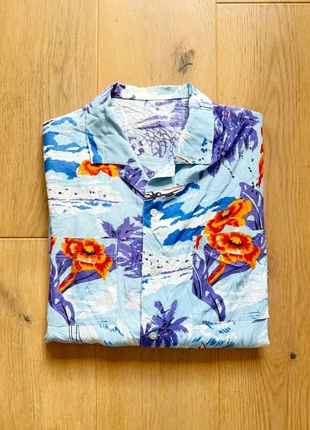 Chemise hawaïenne Vintage / taille M / couleur bleu tropical, état: Très bon état, taille: M, 10,00 €, 11,20 € Protection acheteurs incluse