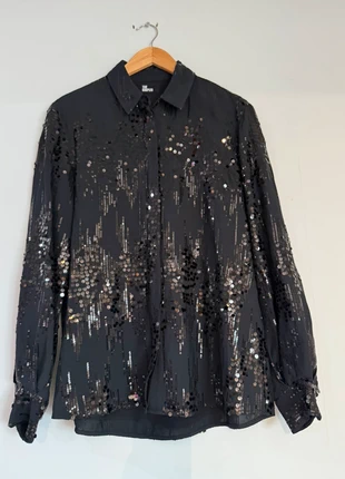 Chemise femme à sequins noire The Kooples – Taille M (coupe fluide et élégante), marke: The Kooples, zustand: Neu, größe: S / 36 / 8, 55,00 €, 58,45 € inklusive Vinted-Käuferschutz