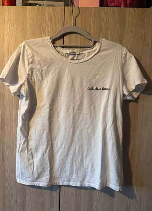 T-shirt blanc Daphnea – Girls do it better – Taille M, brand: Daphnea, condition: Very good, size: M / 38 / 10, €2.00, €2.80 includes Buyer Protection