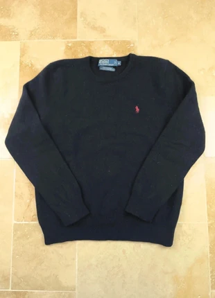 Pull col rond Ralph Lauren - Homme S coupe droite - Marine logo rouge - Laine d'agneau, marque: Ralph Lauren, état: Bon état, taille: S, 39,99 €, 42,69 € Protection acheteurs (Pro) incluse