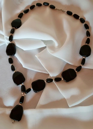 Collana in onice nero, merk: Handmade, staat: Heel goed, € 25,00, € 26,95 inclusief Kopersbescherming