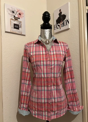 Chemise cintrée à carreaux Tommy Hilfiger style rétro vintage bohème, brand: Tommy Hilfiger, condition: Very good, size: M / 38 / 10, €12.00, €13.30 includes Buyer Protection Pro