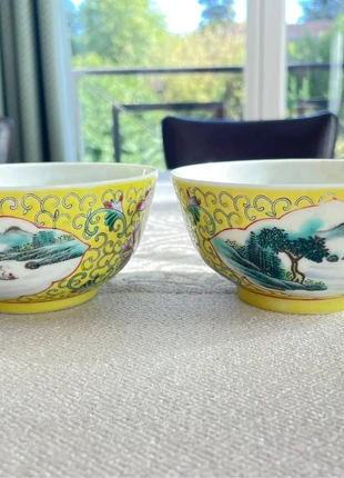 Paire de bols chinois ancien en porcelaine,début 20ème., marke: Chine, zustand: Gut, 21,00 €, 22,75 € inklusive Vinted-Käuferschutz