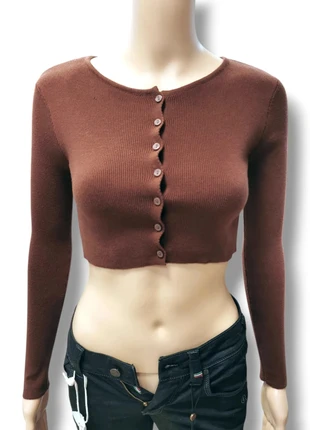 Top crop cárdigan tendencia., merk: Don't Call Me Jennyfer, staat: Heel goed, maat: XXS / 32 / 4, € 8,00, € 9,10 inclusief Kopersbescherming Pro