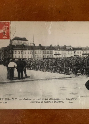 photo défilé Allemand Amiens ww1, état: Satisfaisant, 5,00 €, 5,95 € Protection acheteurs incluse