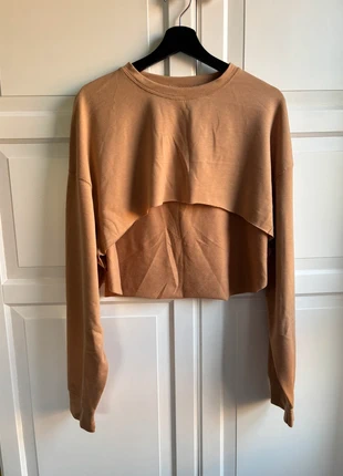 Sudadera corta Shein Talla L – ideal entretiempo. Color arena, marca: Shein, estado: Muy bueno, tamaño: L / 40 / 12, 4,90 €, 5,85 € Protección al comprador incluida