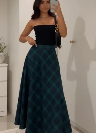 Jupe longue verte à carreaux taille M, brand: Vintage Dressing, condition: Very good, size: M / 38 / 10, €43.90, €46.80 includes Buyer Protection