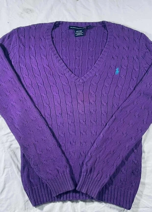 Ralph Lauren - Pull torsadé - Violet - Taille L - Femme - Vintage # 878, marque: Ralph Lauren, état: Très bon état, taille: L / 40 / 12, 50,00 €, 53,20 € Protection acheteurs incluse
